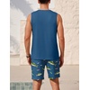image:imageEkouaer Mens Pajamas Set Workout Tank Top Pjs Sets with Shorts 2 Piece Soft Sleeveless Casual Sleep Shirts Loungewear SXXLBigmouth Fish
