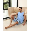 image:imageEkouaer Mens Pajamas Set Workout Tank Top Pjs Sets with Shorts 2 Piece Soft Sleeveless Casual Sleep Shirts Loungewear SXXLCoconut Tree