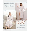 image:imageEkouaer Robes for Women Soft Long Bathrobe Lightweight Fleece Shawl Collar Spa Robe Cozy Sleepwear with Pockets SXXLWhite