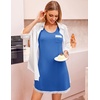 image:imageEkouaer Sleepdress Womens Nightgown Cotton Nightwear Loose Sleeveless Sleepwear Comfy Nightdress Blue M