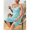 image:imageEkouaer Sleeveless Nightgowns for Women Night Shirts Sleep Shirts Pleated Front Sleepwear Printed Night Dress Star Moon L