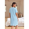 image:imageEkouaer Women Zipper Robes Waffle Short Bathrobe Lightweight House Coat with Pockets Soft Nightgown S3XLAblue