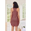 image:imageEkouaer Womens Tank Nightgowns Sleeveless Sleep Shirts Waffle Knit Chemise Racerback Sleep Dress SXXL