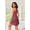 image:imageEkouaer Womens Tank Nightgowns Sleeveless Sleep Shirts Waffle Knit Chemise Racerback Sleep Dress SXXL