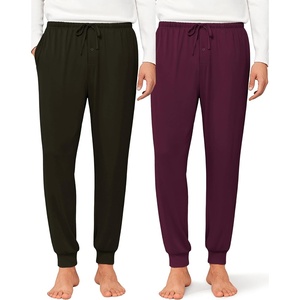 image:imageEkouaer Mens Pajama Pants Lightweight Loungewear Comfy Jogger Sleep Pant Long Pj Bottoms with Drawstring amp Pockets2 Packblackred