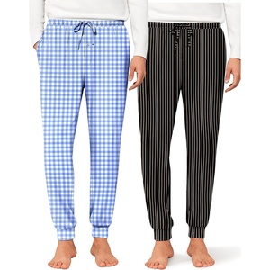 image:imageEkouaer Mens Pajama Pants Lightweight Loungewear Comfy Jogger Sleep Pant Long Pj Bottoms with Drawstring amp PocketsGinghamstripe