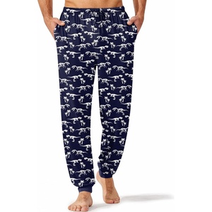 image:imageEkouaer Mens Pajama Pants Lightweight Loungewear Comfy Jogger Sleep Pant Long Pj Bottoms with Drawstring amp PocketsNavy Dinosaur