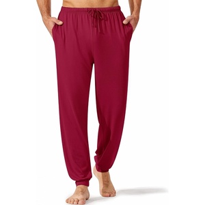 image:imageEkouaer Mens Pajama Pants Lightweight Loungewear Comfy Jogger Sleep Pant Long Pj Bottoms with Drawstring amp PocketsRed