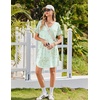 image:imageEkouaer 2 Pack Nightgowns for Women Bamboo Viscose Sleep Shirts Short Sleeve Nightshirt V neck Sleepdress Soft SleepwearFloral PinkFloral Light Green