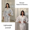 image:imageEkouaer Robes for Women Waffle Knee Length Bathrobe Lightweight Soft Sleepwear V neck 34 Casual Ladies Loungewear SXXLWhite