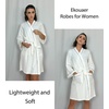 image:imageEkouaer Robes for Women Waffle Knee Length Bathrobe Lightweight Soft Sleepwear V neck 34 Casual Ladies Loungewear SXXLWhite