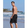 image:imageEkouaer 9 Inch Mens Swim Trunks with Compression Liner 2 in 1 Board Shorts Quick Dry Bathing Suit with Pockets S2XLBlack