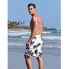 image:imageEkouaer 9 Inch Mens Swim Trunks with Compression Liner 2 in 1 Board Shorts Quick Dry Bathing Suit with Pockets S2XLCoconut Treewhite