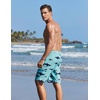 image:imageEkouaer 9 Inch Mens Swim Trunks with Compression Liner 2 in 1 Board Shorts Quick Dry Bathing Suit with Pockets S2XLGreen Shark