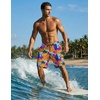 image:imageEkouaer 9 Inch Mens Swim Trunks with Compression Liner 2 in 1 Board Shorts Quick Dry Bathing Suit with Pockets S2XLOrange Coconut Tree