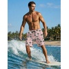 image:imageEkouaer 9 Inch Mens Swim Trunks with Compression Liner 2 in 1 Board Shorts Quick Dry Bathing Suit with Pockets S2XLPink Coconut Tree