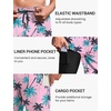 image:imageEkouaer 9 Inch Mens Swim Trunks with Compression Liner 2 in 1 Board Shorts Quick Dry Bathing Suit with Pockets S2XLPink Coconut Tree2