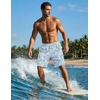 image:imageEkouaer 9 Inch Mens Swim Trunks with Compression Liner 2 in 1 Board Shorts Quick Dry Bathing Suit with Pockets S2XLPlant Leaves