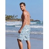 image:imageEkouaer 9 Inch Mens Swim Trunks with Compression Liner 2 in 1 Board Shorts Quick Dry Bathing Suit with Pockets S2XLPlant Leaves