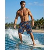 image:imageEkouaer 9 Inch Mens Swim Trunks with Compression Liner 2 in 1 Board Shorts Quick Dry Bathing Suit with Pockets S2XLTropical Leaves Orange