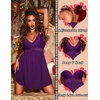 image:imageEkouaer Lingerie for Women Sexy Nightgown Lace Trim Sleep Dress Chemise Nightgowns Sleeveless Night Gown Sleepwear S3XLDark Purple