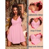image:imageEkouaer Lingerie for Women Sexy Nightgown Lace Trim Sleep Dress Chemise Nightgowns Sleeveless Night Gown Sleepwear S3XLMisty Rose