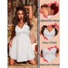 image:imageEkouaer Lingerie for Women Sexy Nightgown Lace Trim Sleep Dress Chemise Nightgowns Sleeveless Night Gown Sleepwear S3XLWhite