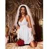 image:imageEkouaer Lingerie for Women Sexy Nightgown Lace Trim Sleep Dress Chemise Nightgowns Sleeveless Night Gown Sleepwear S3XLWhite