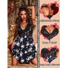 image:imageEkouaer Lingerie for Women Sexy Nightgown Lace Trim Sleep Dress Chemise Nightgowns Sleeveless Night Gown Sleepwear S3XLWhite Flowers