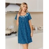 image:imageEkouaer Nightgowns for Women Cotton Night Gown Short Sleeve Sleep Shirts Button Victorian Night Dress Soft SleepwearBlue Dog Paw