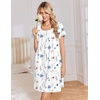 image:imageEkouaer Nightgowns for Women Cotton Night Gown Short Sleeve Sleep Shirts Button Victorian Night Dress Soft SleepwearLine Florals