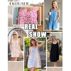 image:imageEkouaer Nightgowns for Women Cotton Sleepwear Sexy Sleep Shirt Adjustable Spaghetti Strap Night Gowns with Pockets S3XLArmy Green