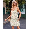 image:imageEkouaer Nightgowns for Women Cotton Sleepwear Sexy Sleep Shirt Adjustable Spaghetti Strap Night Gowns with Pockets S3XLYellow Red Flower