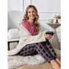 image:imageEkouaer Women Pajama Sets 2 Piece Long Sleeves and Joggers Sleepwear Set Soft Pjs Lounge Set with PocketsPink Plaid