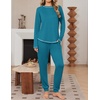image:imageEkouaer Women Pajama Sets 2 Piece Long Sleeves and Joggers Sleepwear Set Soft Pjs Lounge Set with PocketsTeal