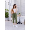 image:imageEkouaer Womens Capri Pajama Pants 2026 Wide Leg Lounge Sleep Pants Soft Comfy Drawstring Pj Bottoms with PocketsArmy Green