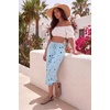 image:imageEkouaer Womens Capri Pajama Pants 2026 Wide Leg Lounge Sleep Pants Soft Comfy Drawstring Pj Bottoms with PocketsBlue Moon