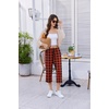 image:imageEkouaer Womens Capri Pajama Pants 2026 Wide Leg Lounge Sleep Pants Soft Comfy Drawstring Pj Bottoms with PocketsBuffalo Plaid