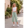 image:imageEkouaer Womens Capri Pajama Pants 2026 Wide Leg Lounge Sleep Pants Soft Comfy Drawstring Pj Bottoms with PocketsLight Green