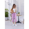 image:imageEkouaer Womens Capri Pajama Pants 2026 Wide Leg Lounge Sleep Pants Soft Comfy Drawstring Pj Bottoms with PocketsPink Love