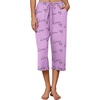 image:imageEkouaer Womens Capri Pajama Pants 2026 Wide Leg Lounge Sleep Pants Soft Comfy Drawstring Pj Bottoms with PocketsPink Love