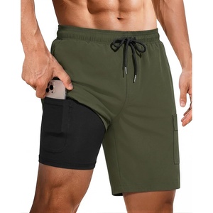 image:imageEkouaer 9 Inch Mens Swim Trunks with Compression Liner 2 in 1 Board Shorts Quick Dry Bathing Suit with Pockets S2XLArmy Green