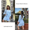 image:imageEkouaer Women Robes Waffle Knee Length Bathrobe Lightweight Soft Sleepwear V neck 34 Sleeve Casual Ladies Loungewear SXXLLight Blue
