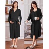 image:imageEkouaer Labor and Delivery Gown and Robe Set for Hospital Nursing NightgownBlack