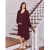 image:imageEkouaer Labor and Delivery Gown and Robe Set for Hospital Nursing NightgownDark Red