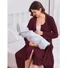 image:imageEkouaer Labor and Delivery Gown and Robe Set for Hospital Nursing NightgownDark Red