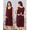 image:imageEkouaer Labor and Delivery Gown and Robe Set for Hospital Nursing NightgownDark Red