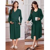 image:imageEkouaer Labor and Delivery Gown and Robe Set for Hospital Nursing NightgownGreen