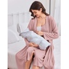 image:imageEkouaer Labor and Delivery Gown and Robe Set for Hospital Nursing NightgownMauve