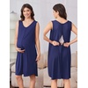 image:imageEkouaer Labor and Delivery Gown and Robe Set for Hospital Nursing NightgownNavy Blue